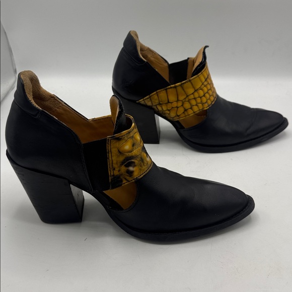 Fluevog Room 502 Heels, sz 8.5 in Black/Orange Dragon - Picture 6 of 8